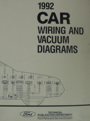 1992 Ford Cars Factory Wiring and Vacuum Diagrams