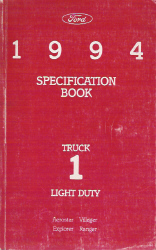 1994 Ford Light Duty Truck Specification Manual Book 1