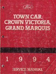 1994 Ford Crown Victoria / Lincoln Town Car / Mercury Grand Marquis Factory Service Manual