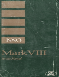 1993 Lincoln Mark VIII Service Manual