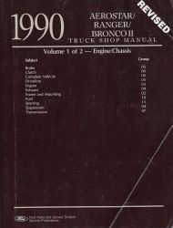 1990 Ford Aerostar, Ranger & Bronco II Factory Service Manual -  2 Volume Set