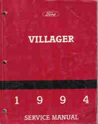 1994 Ford Villager Service Manual