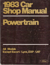 1983 Ford Car Shop Powertrain Manual