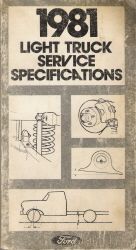 1981 Ford Light Truck Service Specifications
