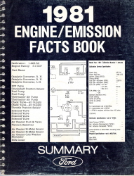 1981 Ford Car and Truck Engine/Emission Facts Book Summary Factory Workshop Manual