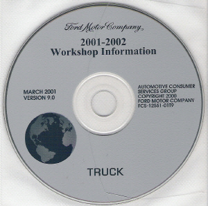 2001  - 2002 Model Year Ford Truck & Van: Factory Workshop Information CD - ROM