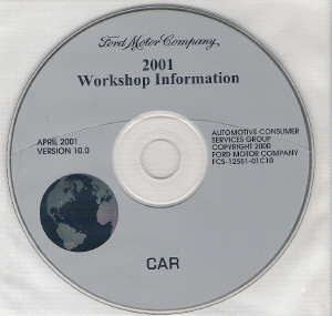 2001 Model Year Ford / Lincoln / Mercury  Cars Factory Workshop Information CD-ROM