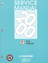 2000 Buick Park Avenue Factory Service Manual - 2 Volume Set