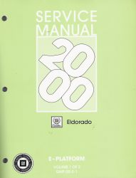 2000  Cadillac Eldorado  Factory Service Manual - 2 Volume Set