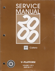 2000 Cadillac Catera (V Platform) Service Manual - 2 Volume Set