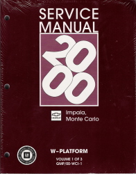 2000 Chevrolet Impala, Monte Carlo Factory Service Manual - 3 Volume set