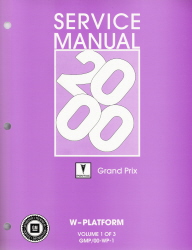 2000 Pontiac Grand Prix Factory Service Manual - 3 Volume Set