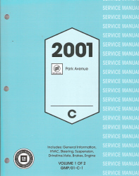 2001 Buick Park Avenue Factory Service Manual - 2 Volume Set