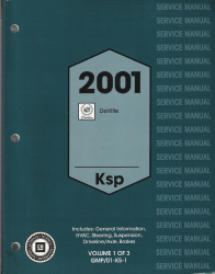 2001 Cadillac Deville Factory Service Manual - 3 Volume Set