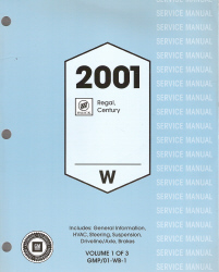 2001 Buick Regal & Century Factory Service Manual - 3 Volume Set