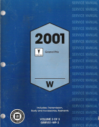 2001 Pontiac Grand Prix Factory Service Manual - 3 Volume Set