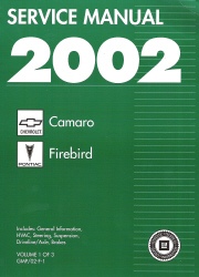 2002 Chevrolet Camaro & Pontiac Firebird Factory Service Manual