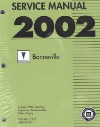 2002 Pontiac Bonneville Factory Service Manual - 2 Volume Set