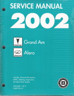 2002 Pontiac Grand Am & Oldsmobile Alero Factory Service Manual - 3 Volume Set
