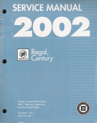 2002 Buick Regal & Century Factory Service Manual - 3 Vol. Set