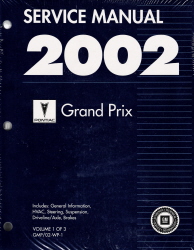 2002 Pontiac Grand Prix Factory Service Manual - 3 Volume Set