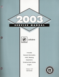 2003 Buick LeSabre Factory Service Manual - 2 Vol. Set