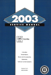 2003 Cadillac Deville Factory Service Manual - 2 Volume Set
