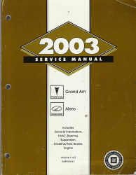 2003 Pontiac Grand Am & Oldsmobile Alero Factory Workshop Manual - 2 Volume Set