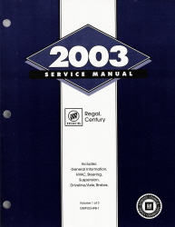 2003 Buick Regal & Century Factory Service Manual - 3 Vol. Set
