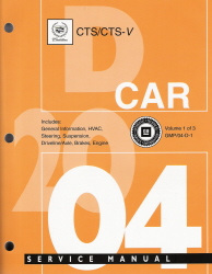 2004 Cadillac CTS, CTS-V Factory Service Manual - 3 Volume Set