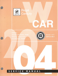 2004 Buick Regal & Century Factory Service Repair Manual - 3 Volume Set