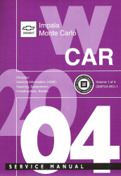 2004 Chevrolet Impala and Monte Carlo Service Manual