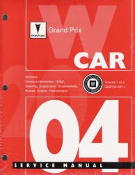 2004 Pontiac Grand Prix Factory Service Manual - 2 Volume Set