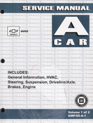 2005 Chevrolet Aveo & Pontiac Wave (A-Platform) Service Manual - 2 Volume Set