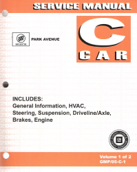 2005 Buick Park Avenue Factory Service Manual - 2 Volume Set