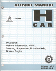 2005 Buick LeSabre Factory Service Manual - 2 Volume Set