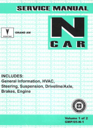 2005 Pontiac Grand Am Factory Service Manual - 2 Volume Set