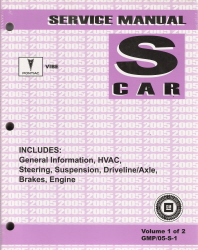 2005 Pontiac Vibe Factory Service Repair Manual - 2 Volume Set