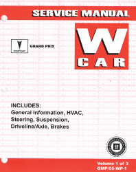 2005 Pontiac Grand Prix Factory Service Manual - 3 Volume Set