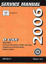 2006 Cadillac CTS / CTS-V Factory Service Manual - 3 Volume Set