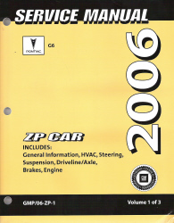 2006 Pontiac G6 Factory Service Repair Manual - 3 Volume Set