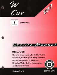 2007 Pontiac Grand Prix & GXP Factory Service Manual - 3 Volume Set