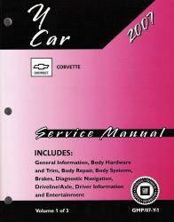 2007 Chevrolet Corvette Factory Service Manual: 3 Vol. Set - Softcover