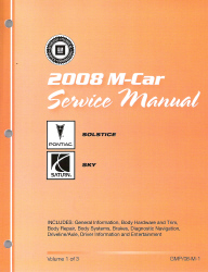 2008 Pontiac Solstice & Saturn Sky Factory Service Manual