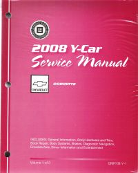 2008 Chevrolet Corvette Factory Service Manual - 3 Volume Set