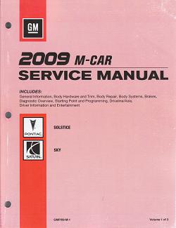 2009 Pontiac Solstice /  Saturn Sky Factory Service Manual