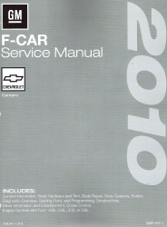 2010 Chevrolet Camaro Factory Service Repair Workshop Manual, 3 Vol. Set