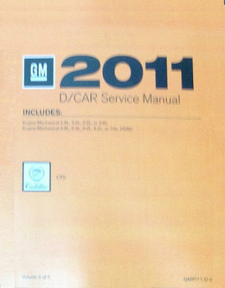 2011 Cadillac CTS / CTS-V Factory Service Manual 5 Vol. Set