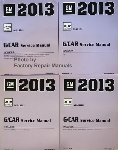 2013 Chevrolet Malibu Factory Service Manual 4 Volume Set