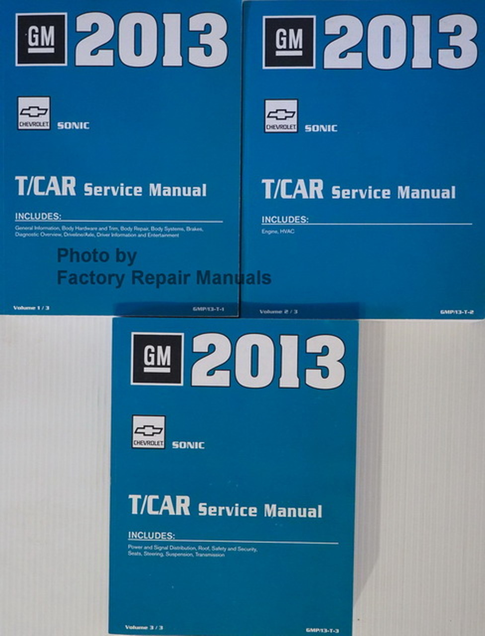 2013 Chevrolet Sonic Factory Service Manual - 3 Vol. Set